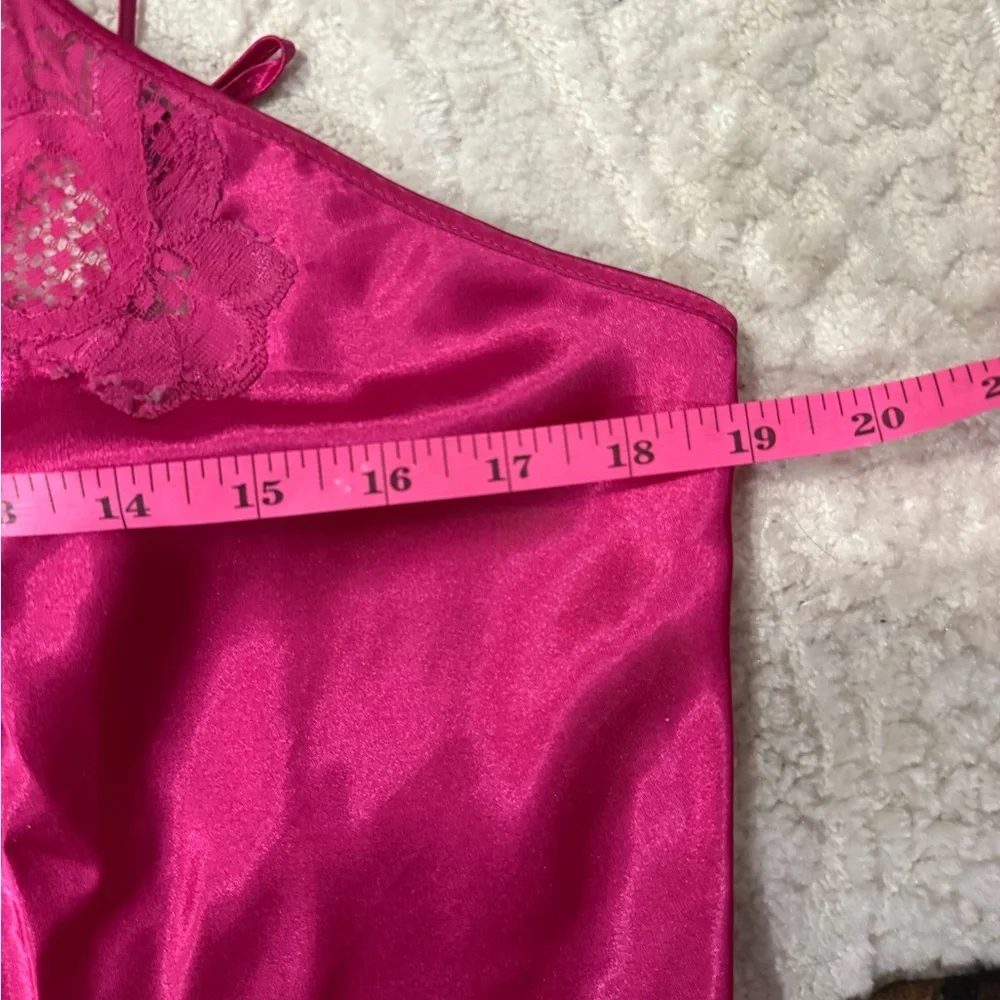 Vintage Satin Slip‎ Nightgown Lot Val Mode Floral Pink Lace Lingerie Y2K